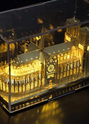 Металлическая сборная 3D модель Собор Парижской Богоматери с п...