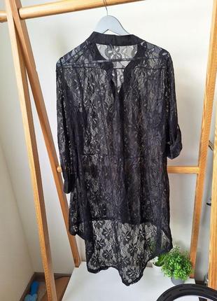 Платье туника, кружевная туника, рубашка размер 52