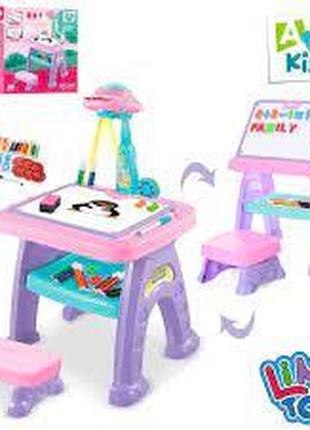 Детский столик-проектор для рисования+мольберт магнитный AK 00...
