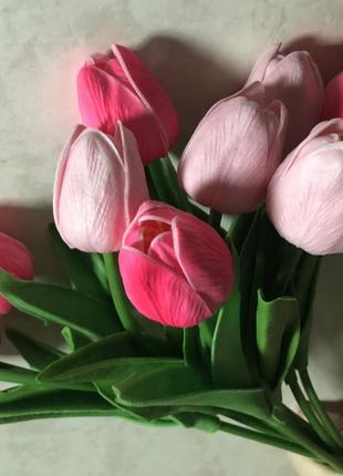 Тюльпаны латексные, искусственные цветы, декор