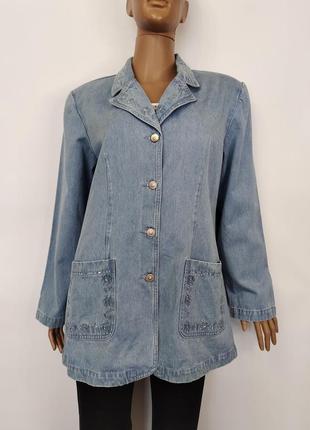 Зручний жіночий джинсовий піджак lafeipiza, р.l-2xl