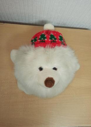 Плюшевая игрушка рождественского белого медведя