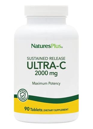Витамин С, Ultra-C, 2000 мг, Natures Plus, 90 таблеток