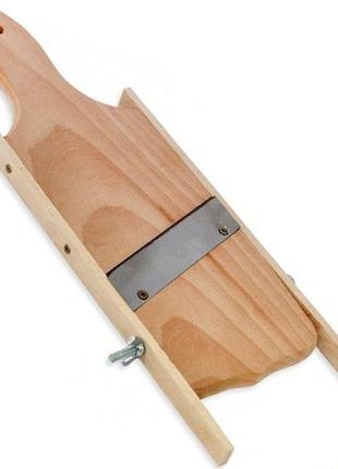 Шинковка деревянная Kamille 38.5х12см с 1 ножом