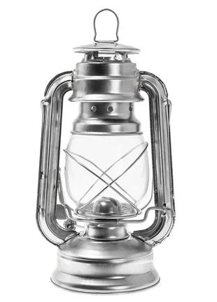 Керосиновая лампа фонарь Mil-Tec 23 см silver 14961000