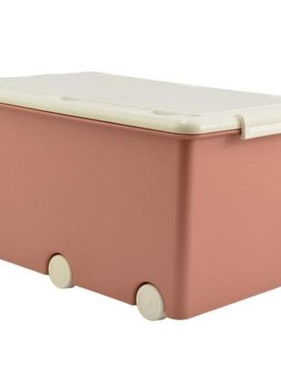 Ящик для игрушек tega baby розовый pw-001-123