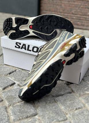 Salomon xt-6 beluga dull gold