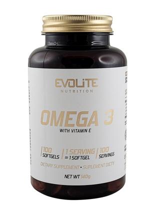 Жирные кислоты Evolite Nutrition Omega 3, 100 капсул