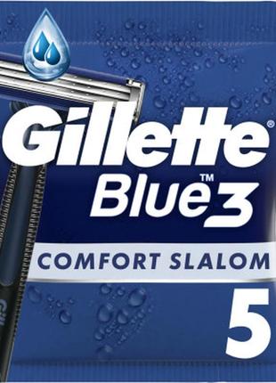 Бритва gillette blue 3 comfort slalom 5 шт. (8006540808689)