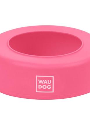 Посуда для собак waudog silicone миска-непроливайка 750 мл роз...