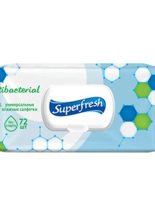 Влажные салфетки superfresh antibacterial с клапаном 72 шт. (4...
