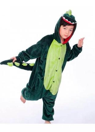 Детская пижама кигуруми динозавр 140 см