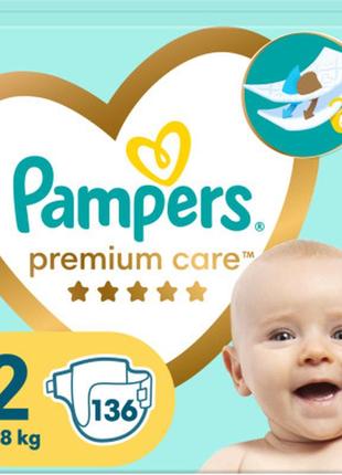 Подгузники pampers premium care размер 2 (4-8 кг) 136 шт (8006...