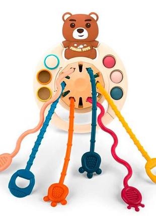 Погремушка прорезыватель монтессори игрушка для детей, медведь