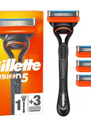 Бритва gillette fusion5 с 4 сменными картриджами (770201855627...