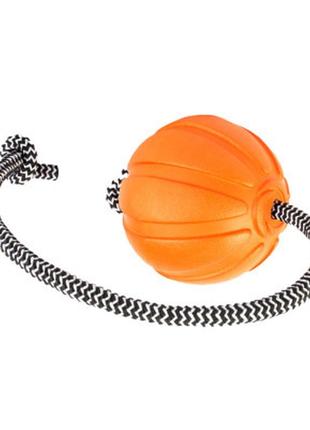 Игрушка для собак liker cord мячик с веревкой 9 см (6297)