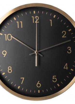 Настінний годинник optima rich металевий, чорний (o52088)