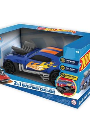 Ігровий набір hot wheels перегоновий автомобіль-гараж 2 в 1 (h...