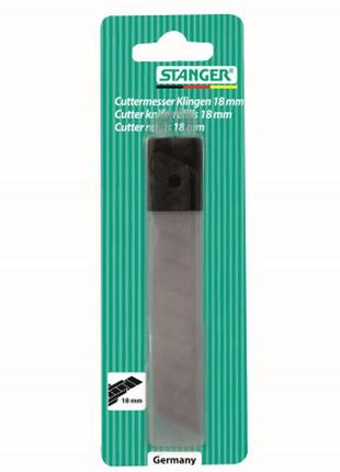 Лезвия для канцелярских ножей stanger 18 мм 10 шт. в упаковке ...