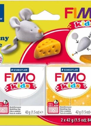 Набор для творчества fimo kids веселый мышонок 2 цвета х 42 г ...