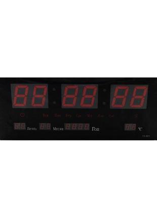 Часы настенные led number clock 3615, красные