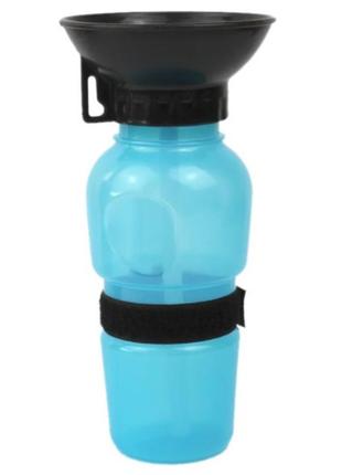 Поилка для собак переносная dog water bottle 7363, синяя