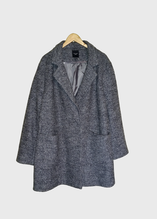 Шерстяное пальто-пиджак, полупальто на 60/62 размер