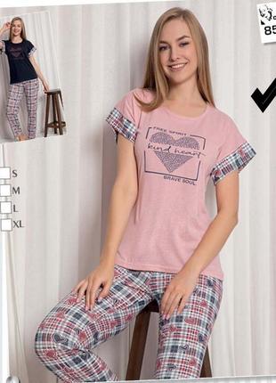 Женская пижама для сна, одежда домашняя, костюм,футболка и брюки