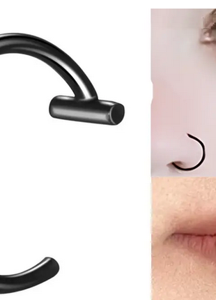 Кольцо обманка для носа уха губы клипса колечко септум каффа