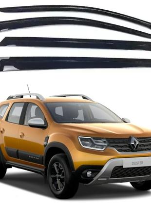Дефлекторы окон, ветровики на Renault Duster 2018-> (скотч) AV...