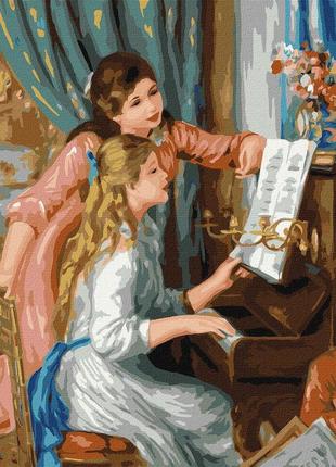 Картина по номерам "две девушки за фортепиано" 40х50см, в терм...