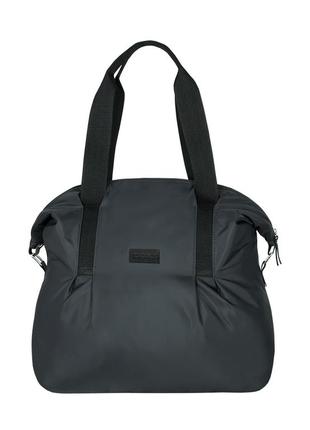 Легка жіноча текстильна сумка з водонепроникної плащівки, чорн...