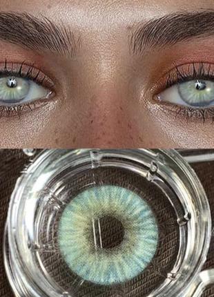 Линзы цветные контактные мягкие без диоптрий ESTONIA-GREEN Серый