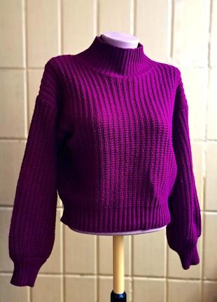 Женский вишнёвый свитер shein
