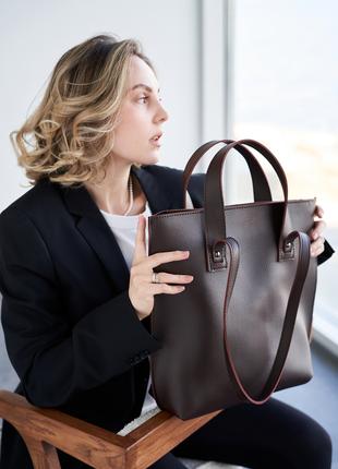 Женская сумка коричневая сумка коричневый шопер шоппер