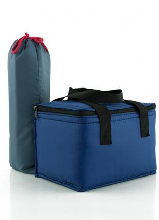 Синий Набор из 2 сумок (Термосумка под бутылку 2л, Термосумка ...