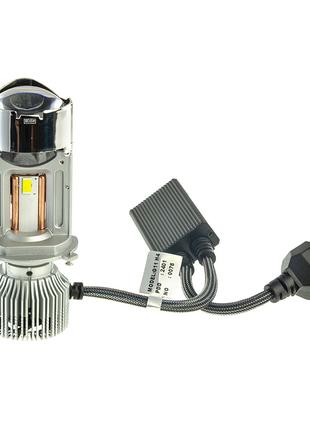 Светодиодная лампа с линзой Bi-LED G11 H4 50W 6000K 11000Lm (ц...