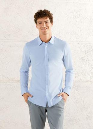 Рубашка трикотажная голубая мужская размер 52-54 livergy нижняя