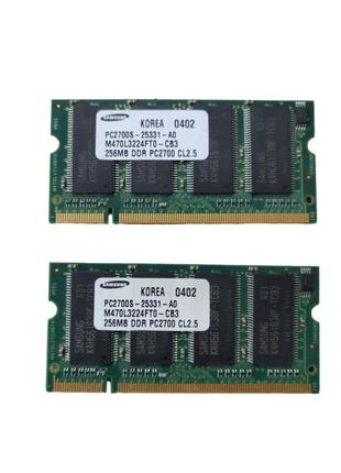 Оперативная память SO-DIMM DDR Samsung 256 MB PC2700 333MHz, M...