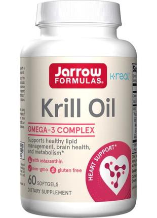 Жирные кислоты Jarrow Formulas Krill Oil, 60 капсул