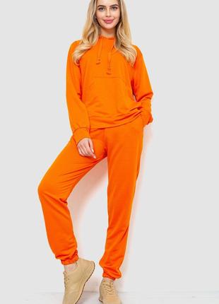 Спорт костюм женский двухнитка, цвет оранжевый, размер L, 244R009