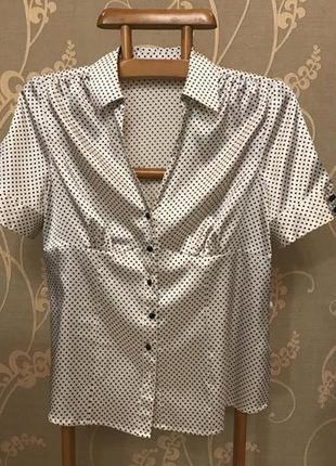 Очень красивая и стильная брендовая блузка в горошек 19.