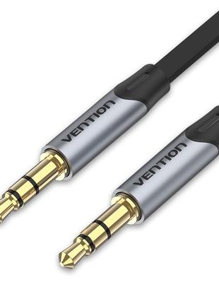 AUX аудио кабель Vention Audio 3.5 мм Flat Silver Metal Type 3...