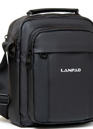 Мужская наплечная сумка Lanpad Черный (LAN3778 black)