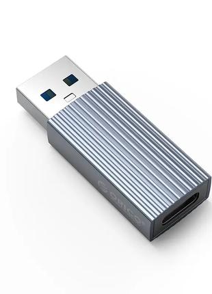 Адаптер переходник Orico USB A to Type-C 10 Гбит/с Gray (ORICO...