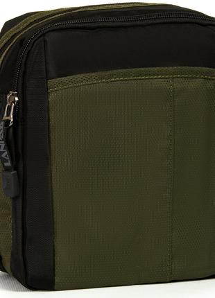 Мужская наплечная сумка планшетка Lanpad Хаки (LAN82013 green)