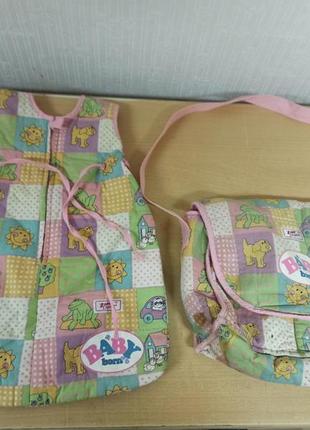 Набор baby born zapf creation, сумка и спальный мешок