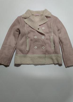 Стильный замшевый пиджак куртка косуха для девочки 5-7 лет lit...