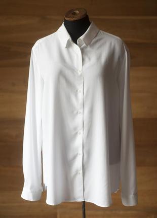 Белая женская рубашка uniqlo, размер l