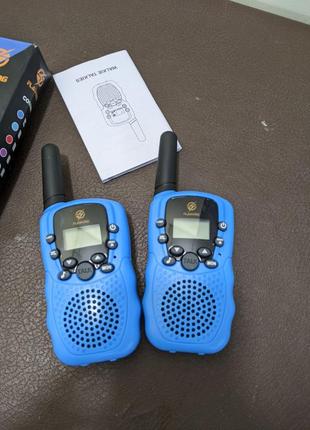 Детские рации flashing blue walkie-talkie model t388 (2 шт)